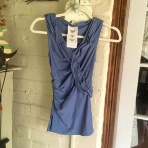 Anthropologie top with flattering ruching